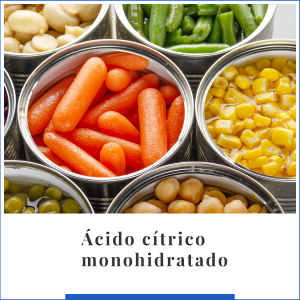 ácido monohidratado para uso en conservas