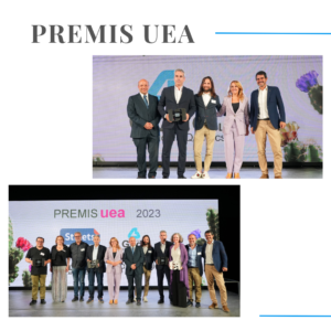 fotos con los galardonados en los premios UEA